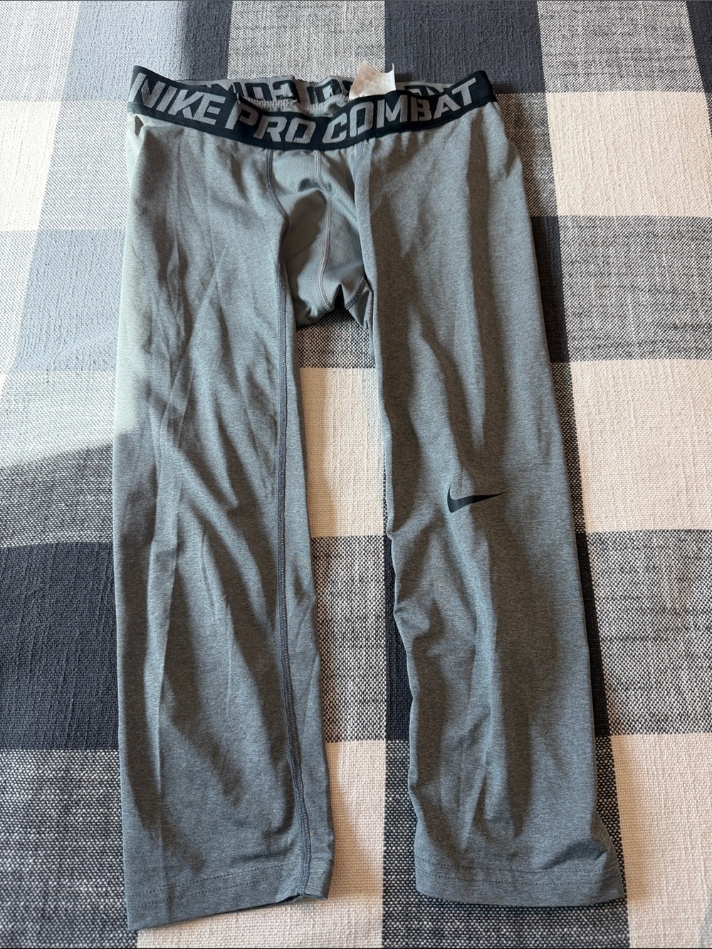 Nike Pro Combat Gray Men's Compression Leggings